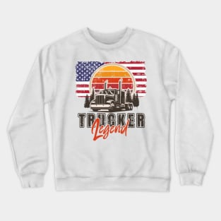 USA truck drivers, Husband dad trucker  legend Crewneck Sweatshirt